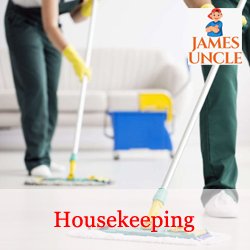 House keeping cleaner Mr. Jamirul Khan in Baganda